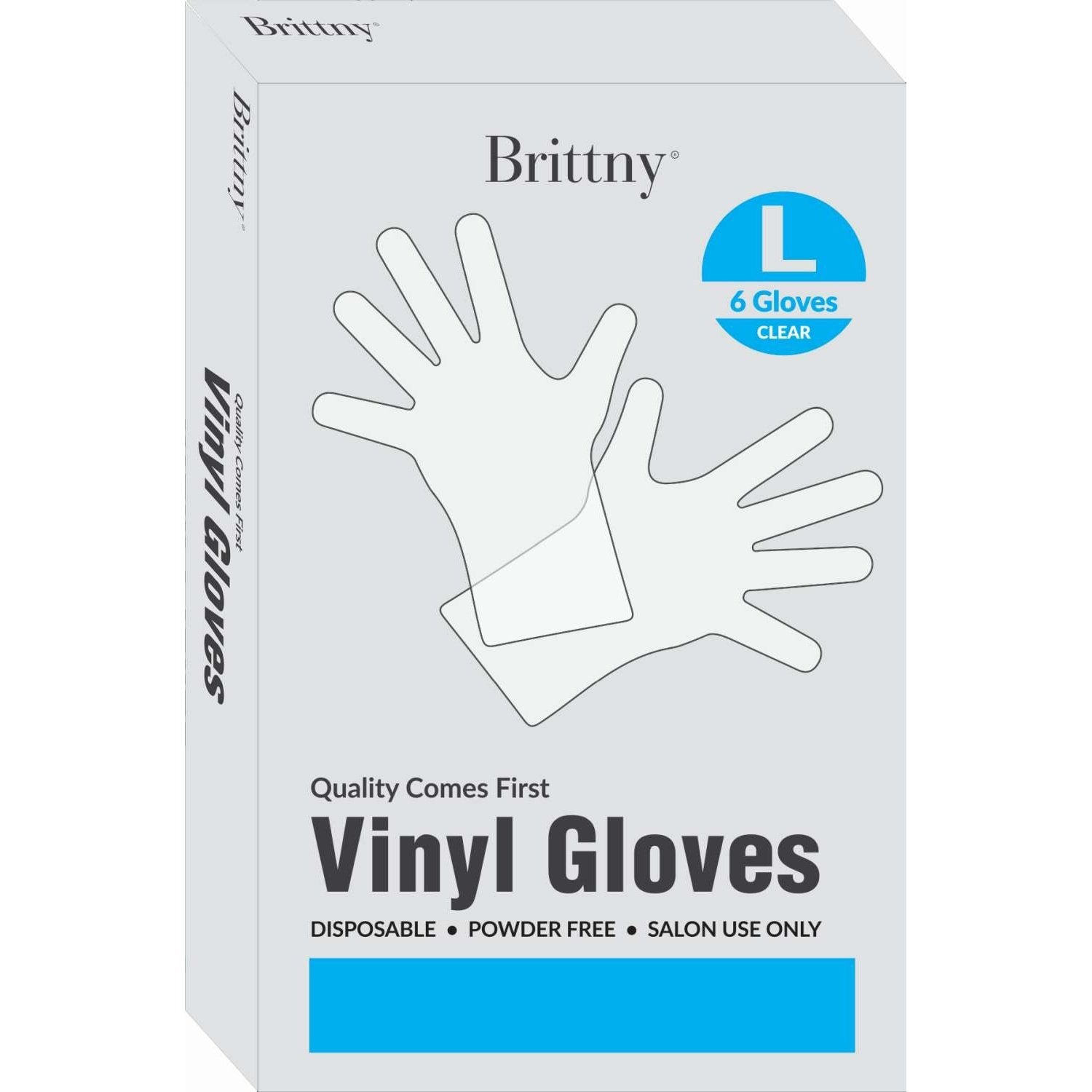 Brittny Vinyl Gloves 6 Piecesbox Large Brittny Vinyl Gloves 6 Piecesbox Large