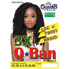 Synthetic Queen B 3X Q-Ban Twist Color #Burgundty